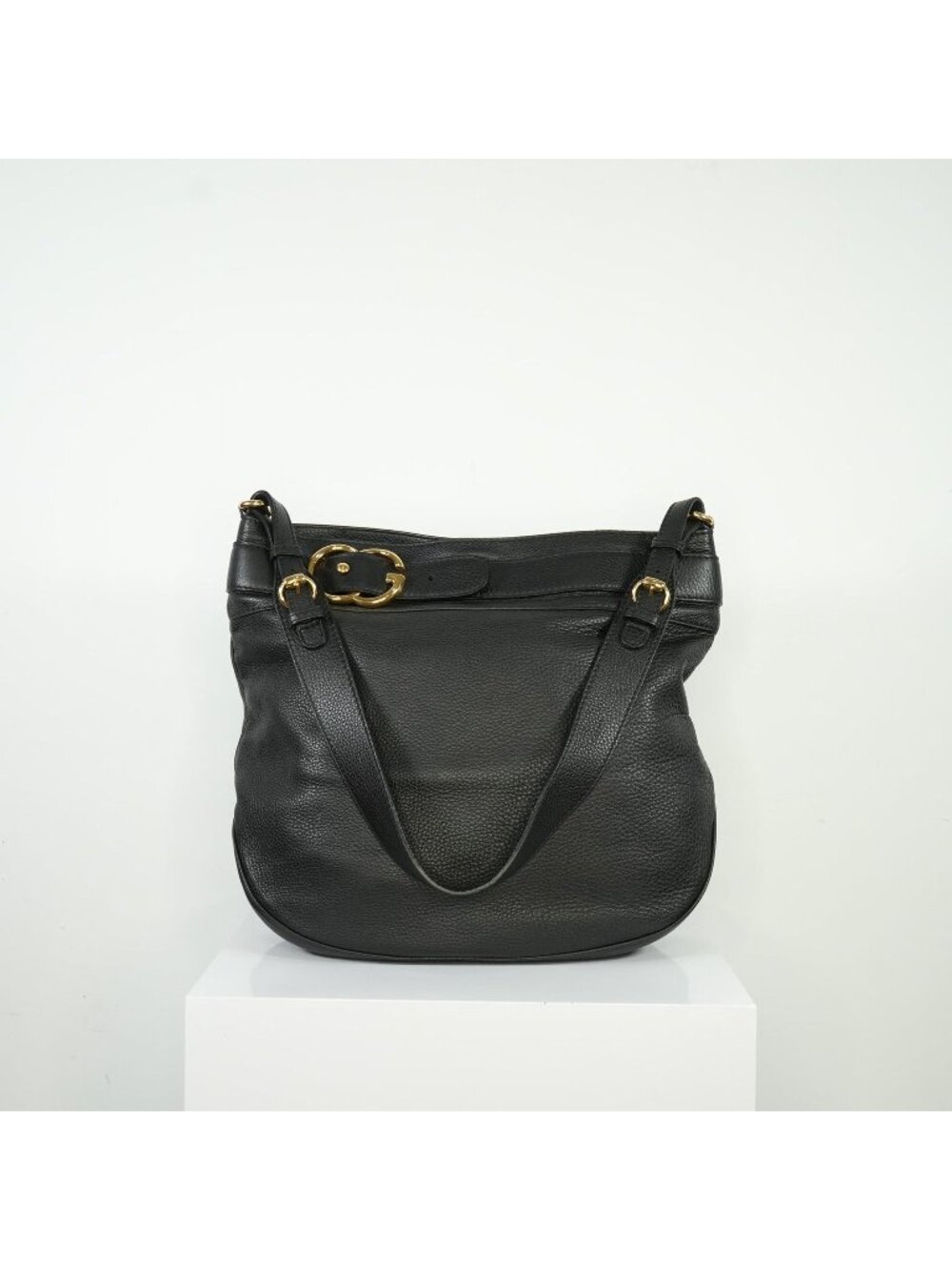 Gucci Black Large GG Ride Shoulder Bag